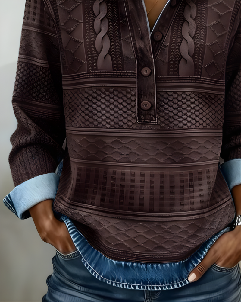 Rowan | Half-Button Collared Sweatshirt