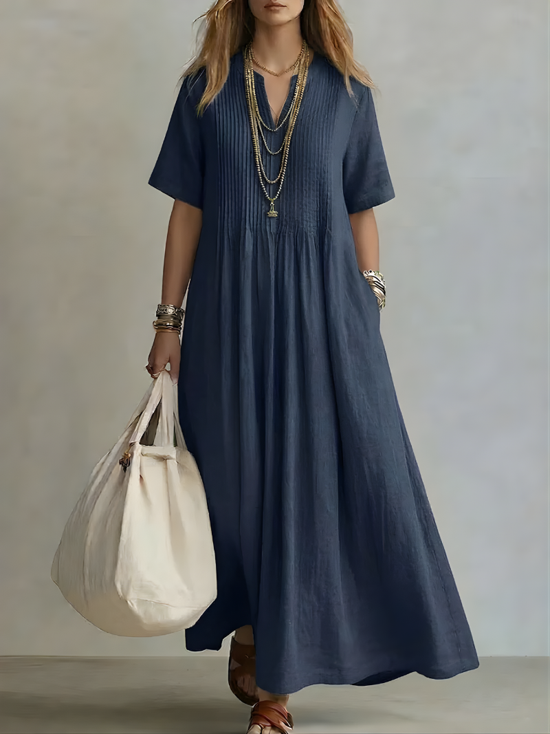 Genesis | Flowing V-Neck Maxi Dress