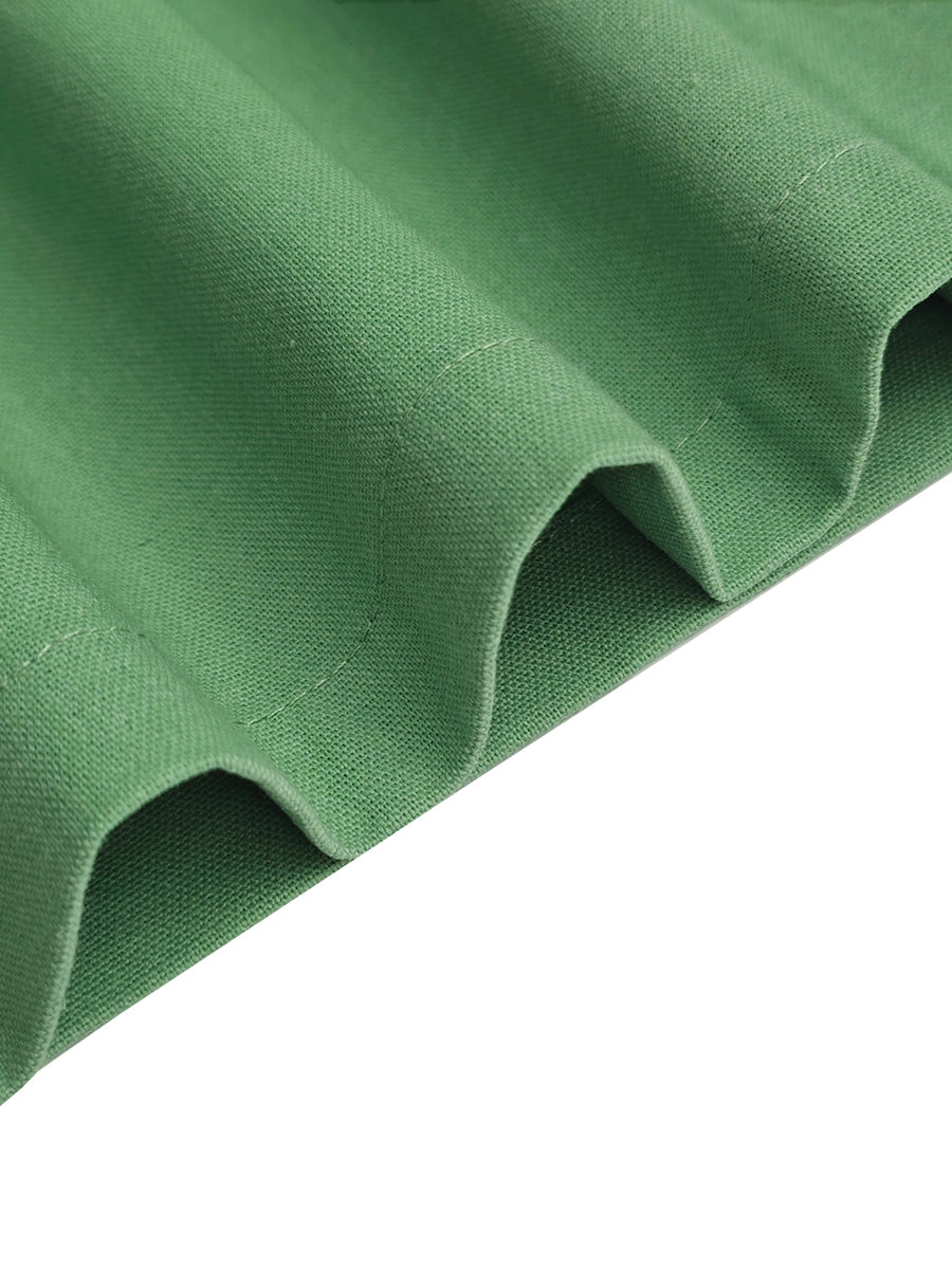 Wide-Leg High-Waist Button-Detail Pocket Pants