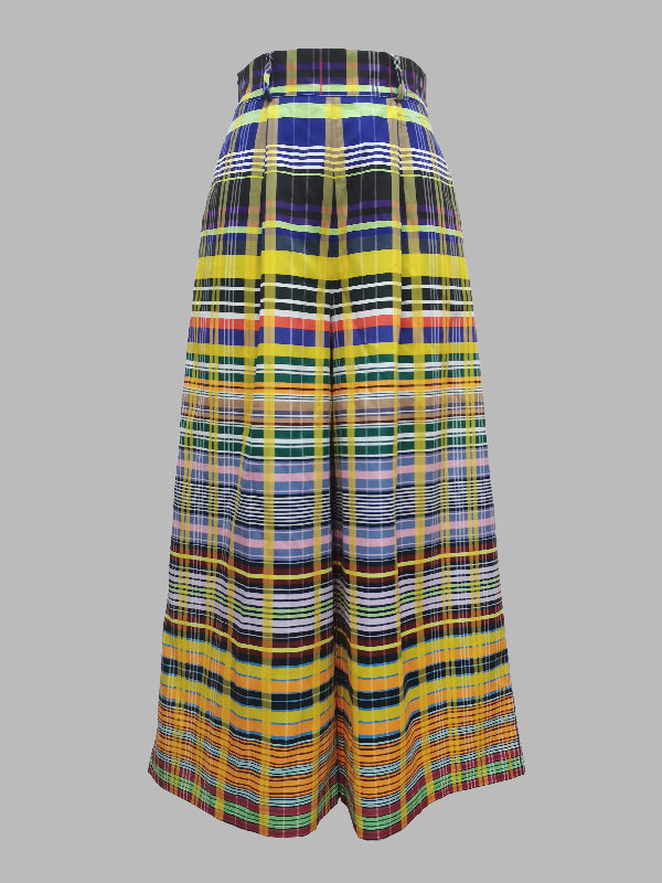 Printed Wide-Leg Relaxed Pants