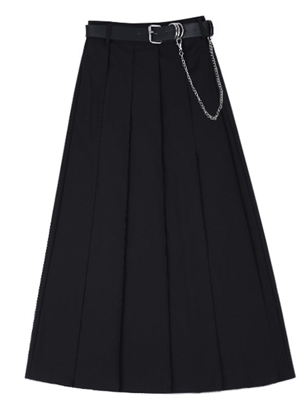 Pleated A-Line Empire Skirt