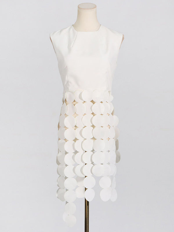 Round-Neck Fringe Sleeveless Vest