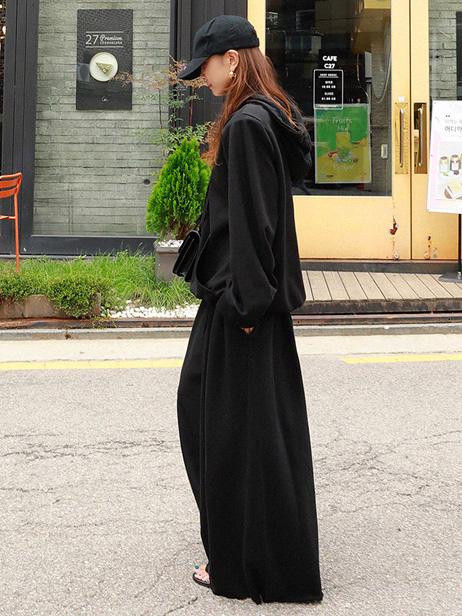 Wide-Leg Elastic Relaxed Pants