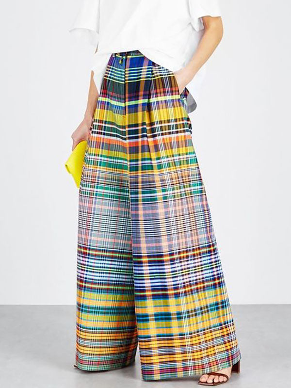 Printed Wide-Leg Relaxed Pants