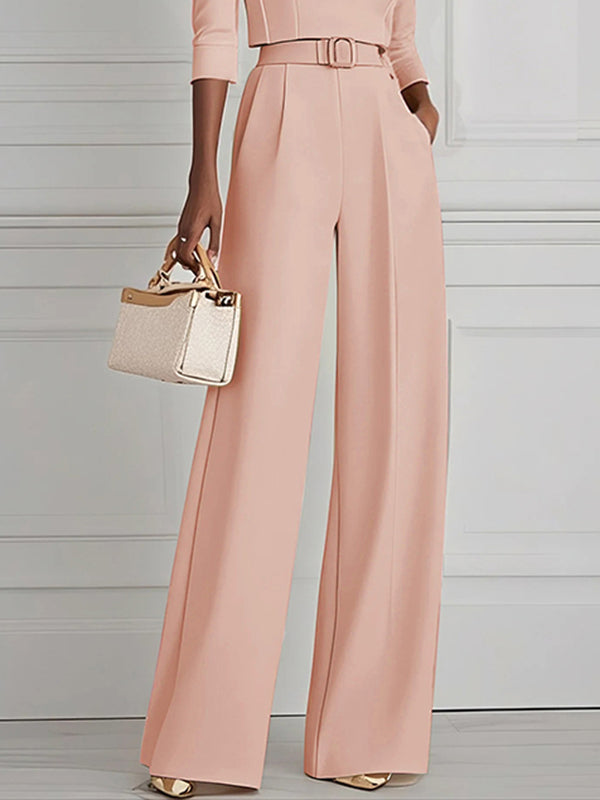 High-Waist Pleated Pants