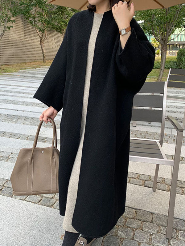 Long-Sleeve Relaxed Coat