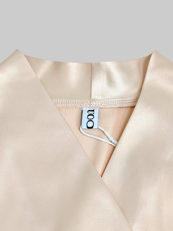 V-Neck Button-Detail Cap-Sleeve Relaxed Vest