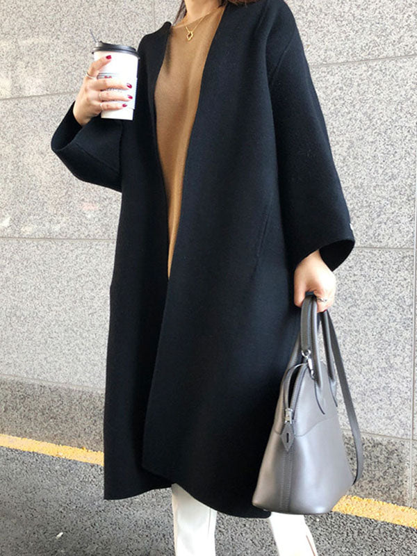 Long-Sleeve Relaxed Coat