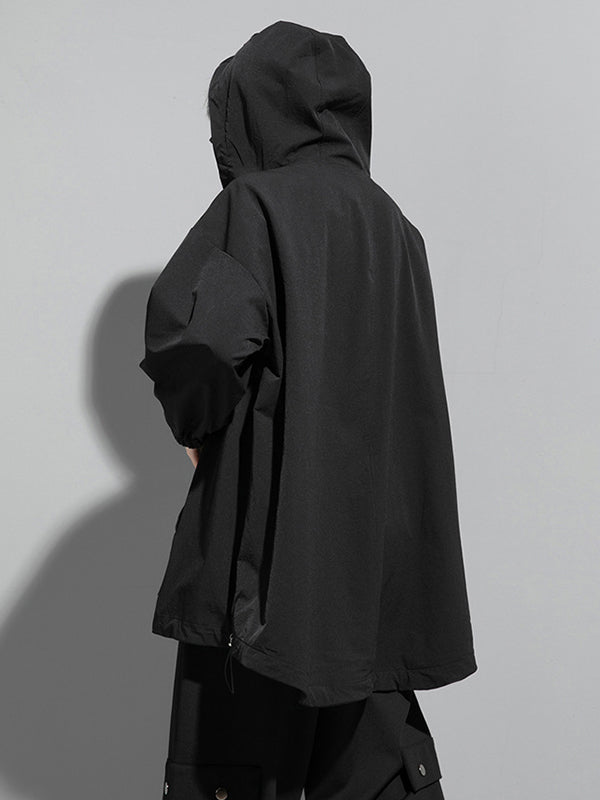 Hooded Zip Relaxed Jacket
