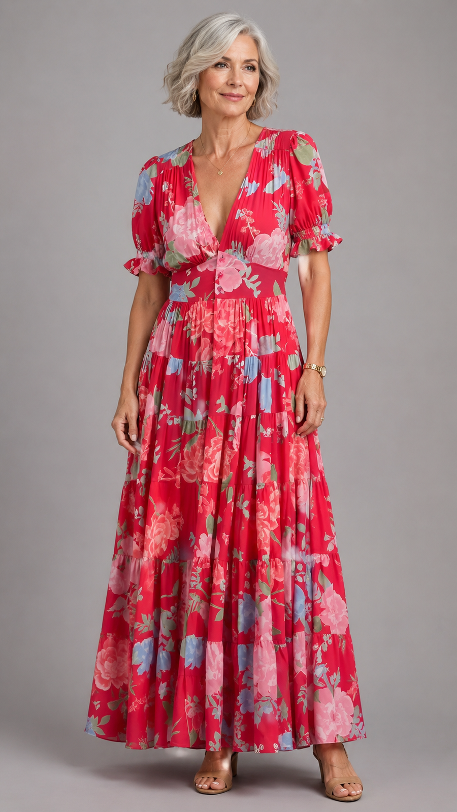 Alessia | Floral V-Neck Dress