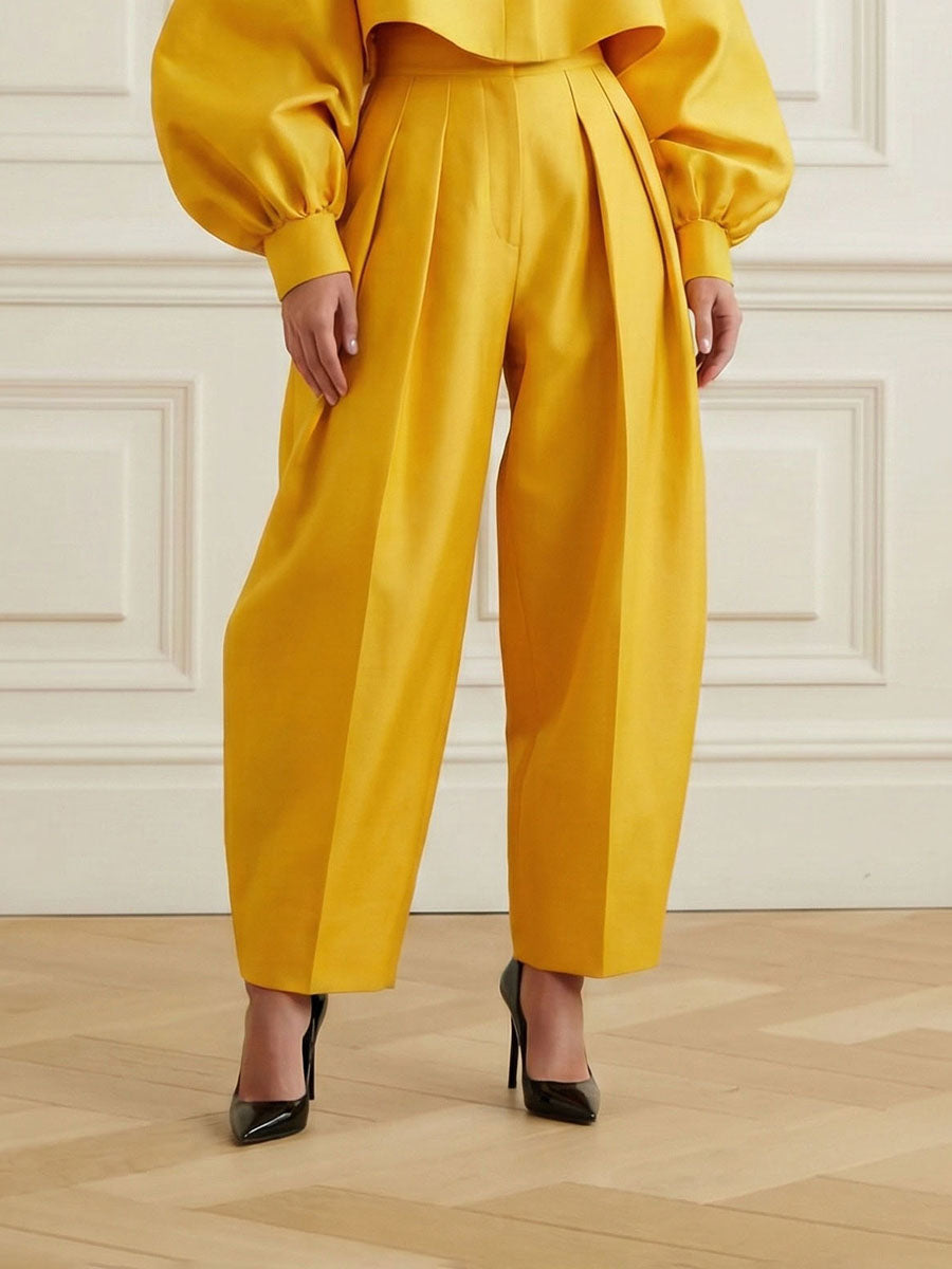 Pleated Pocket Relaxed Pants