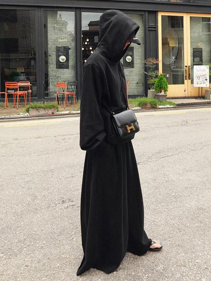 Wide-Leg Elastic Relaxed Pants