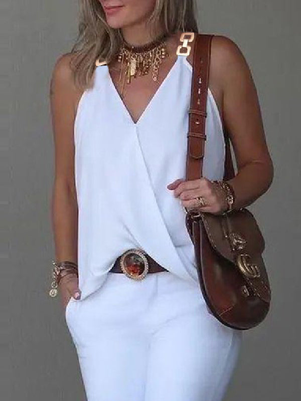 V-Neck Sleeveless Vest