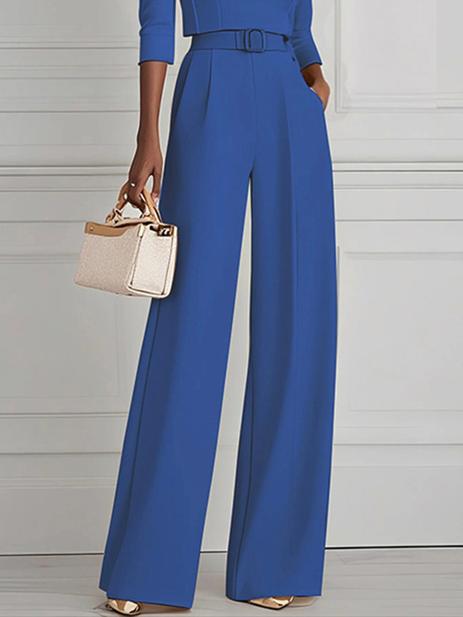 High-Waist Pleated Pants