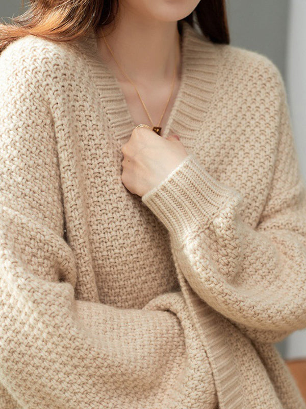 Long-Sleeve Relaxed Cardigan