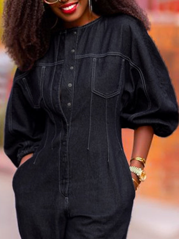 Round-Neck Jumpsuit