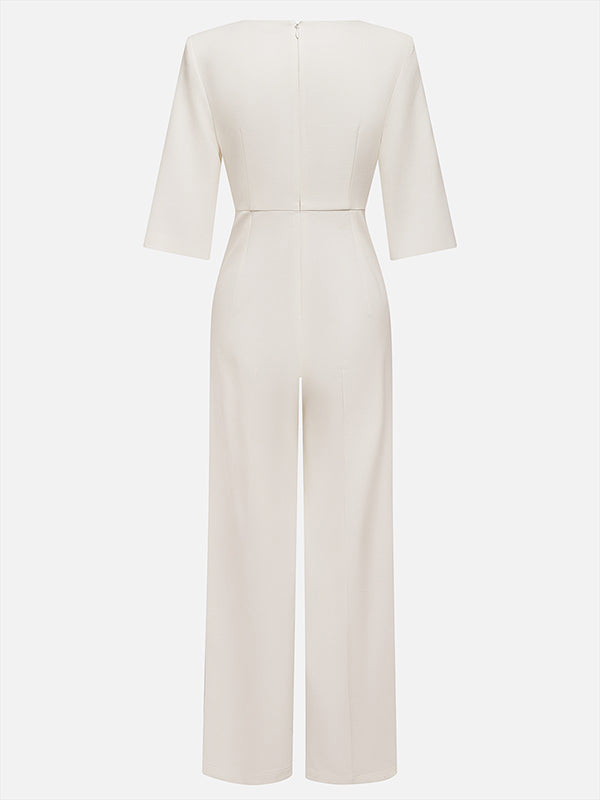 Round-Neck Relaxed Jumpsuit