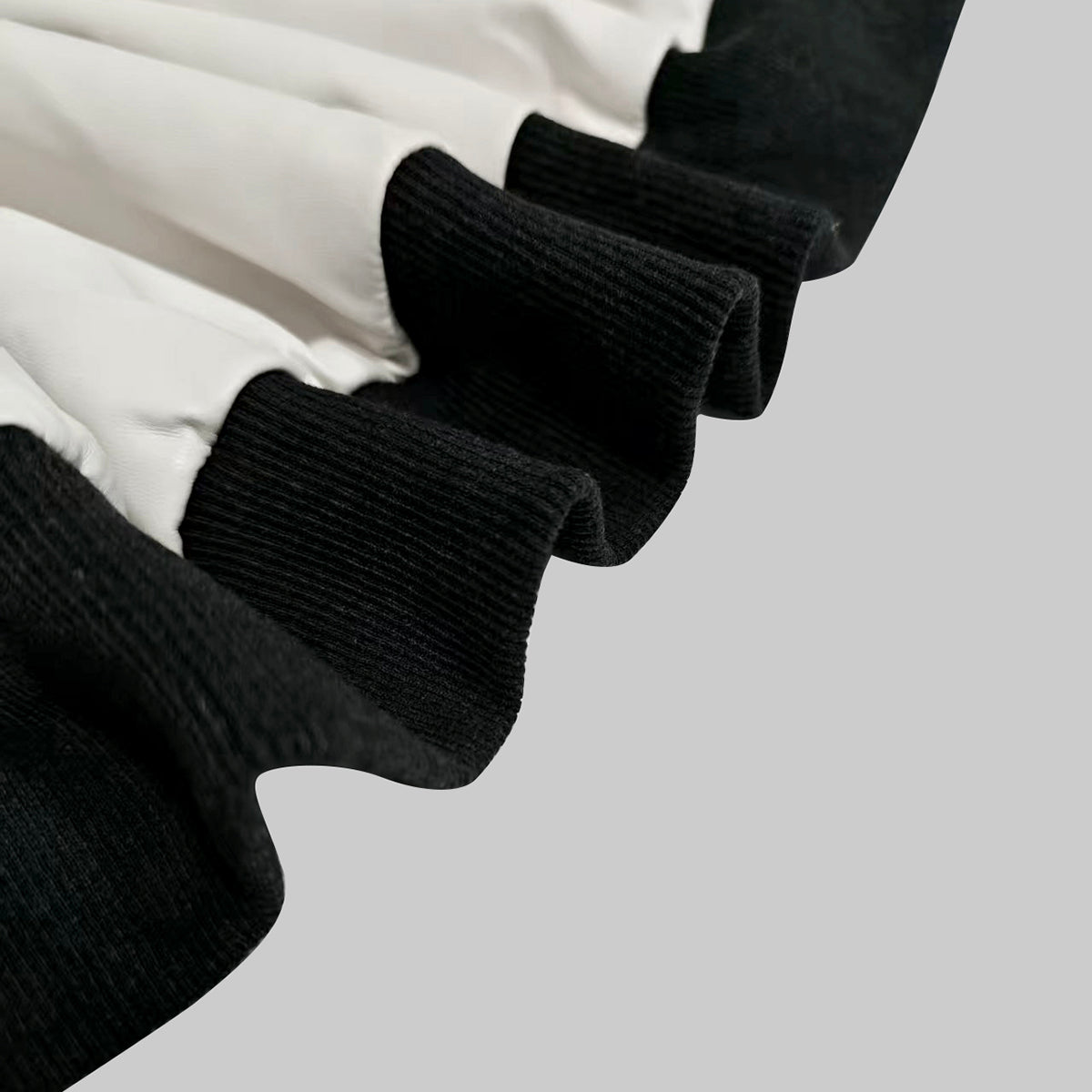 Stand-Collar Zip Contrast Jacket