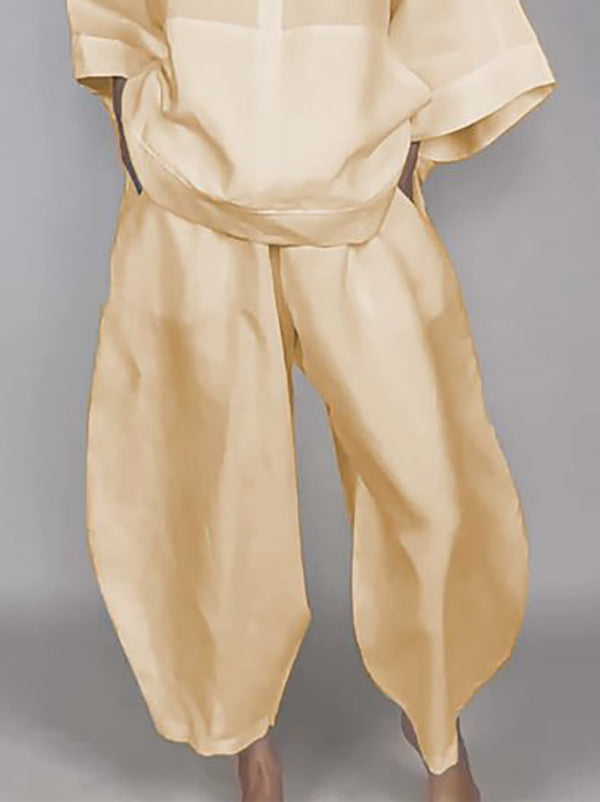 Wide-Leg Pocket Relaxed Pants