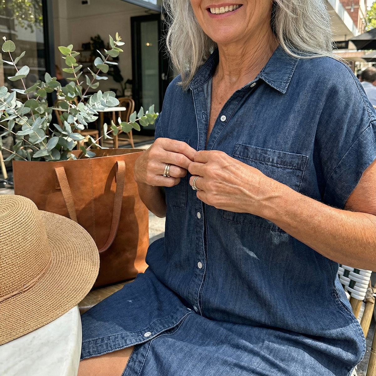 Natalie | Denim Print Dress