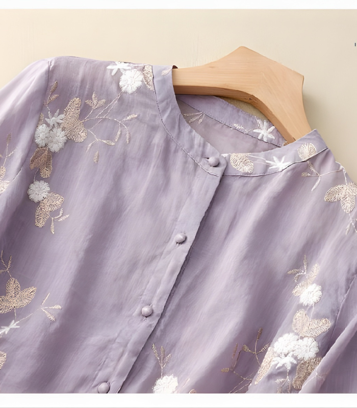 Clarice | Embroidered Cotton Blouse