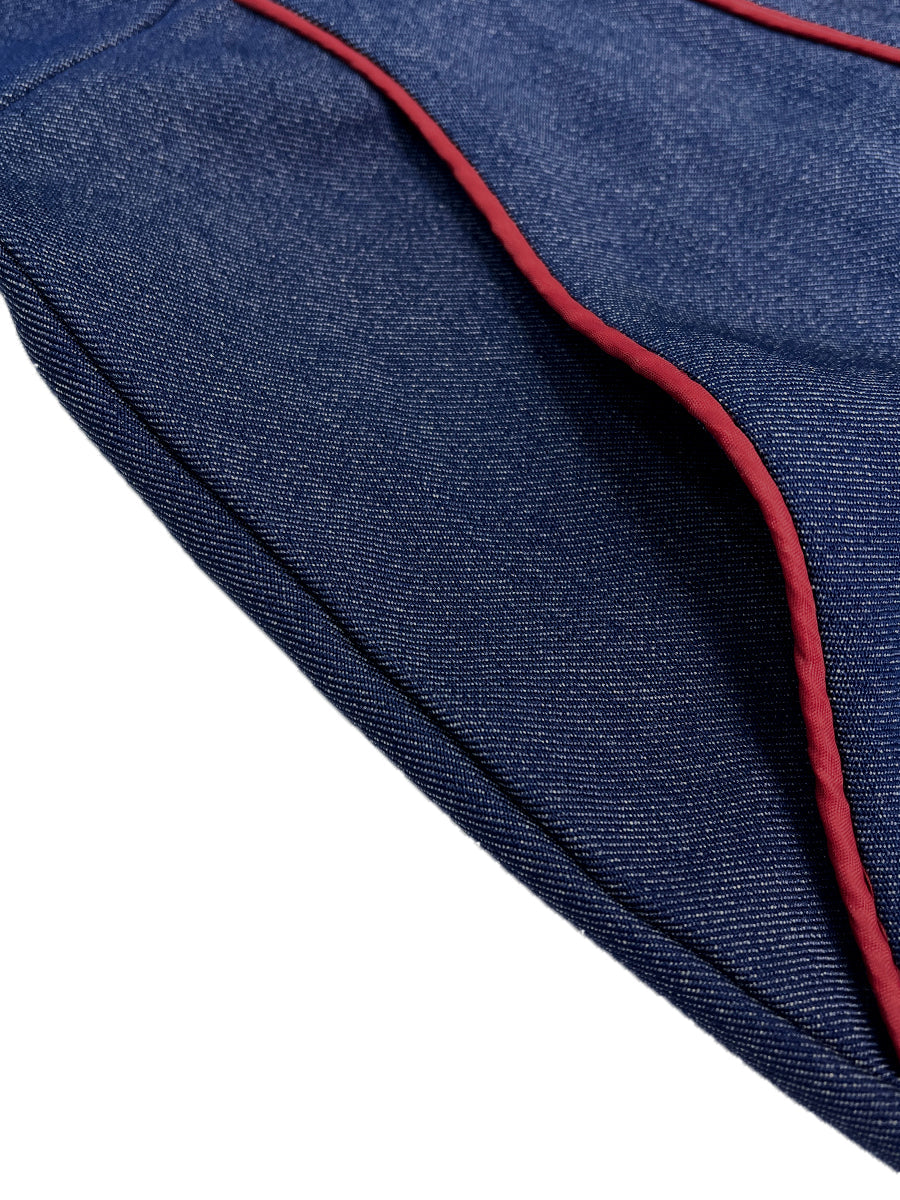 High-Waist Stand-Collar Zip Pocket Jumpsuit