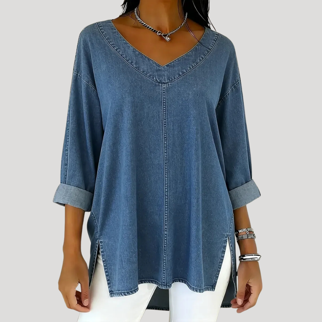 Selena | Vintage Oversized Denim Top