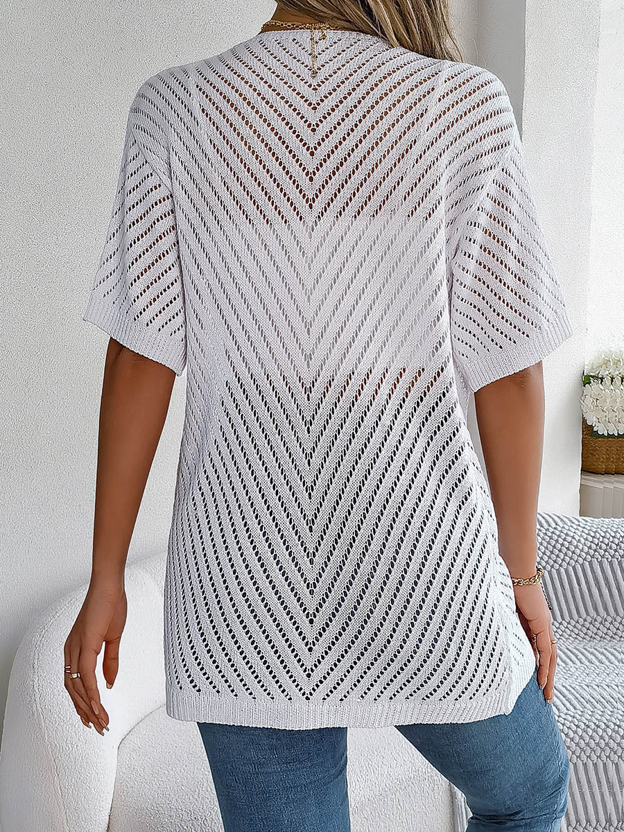 Cut-Out Relaxed Cardigan
