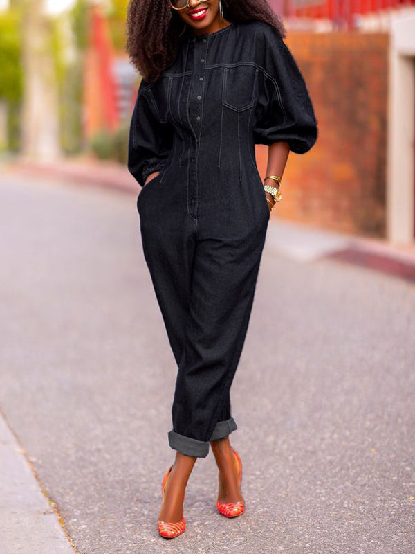 Round-Neck Jumpsuit