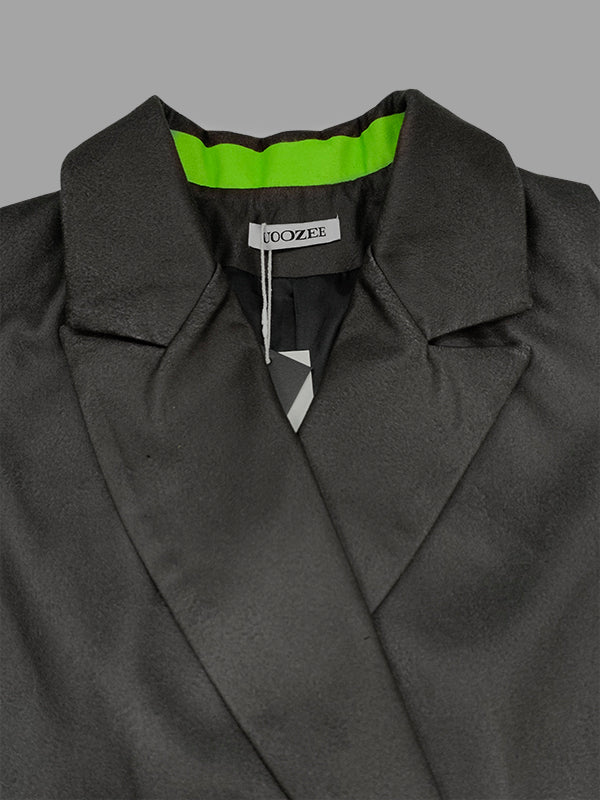 Gradient Notch-Collar Button-Detail Pocket Jacket