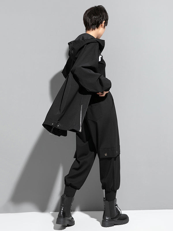 Hooded Zip Relaxed Jacket