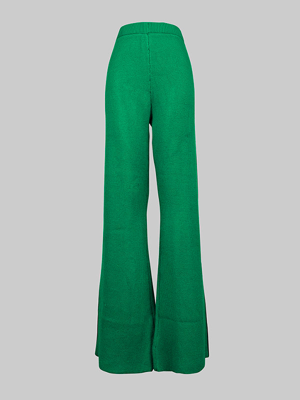 High-Waist Relaxed Contrast Pants