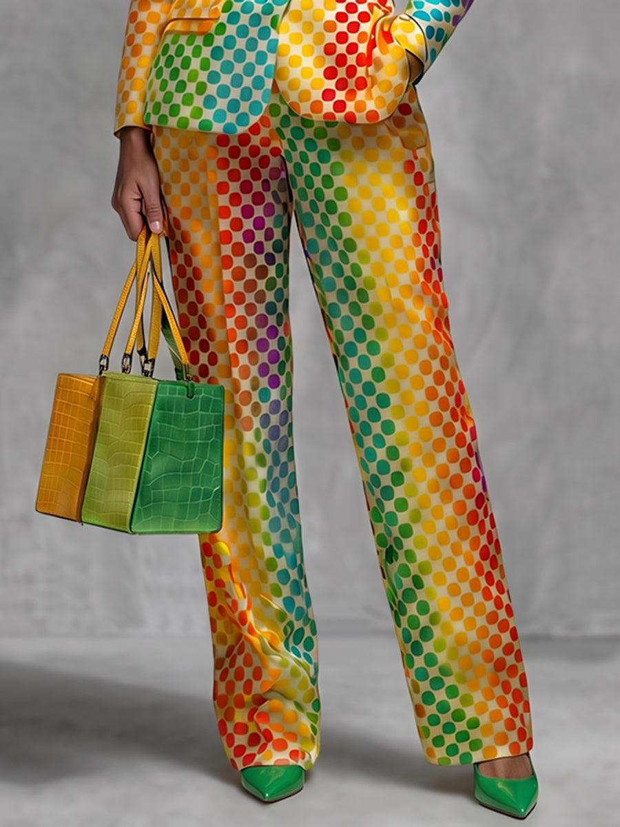 Gradient Wide-Leg Pocket Relaxed Pants