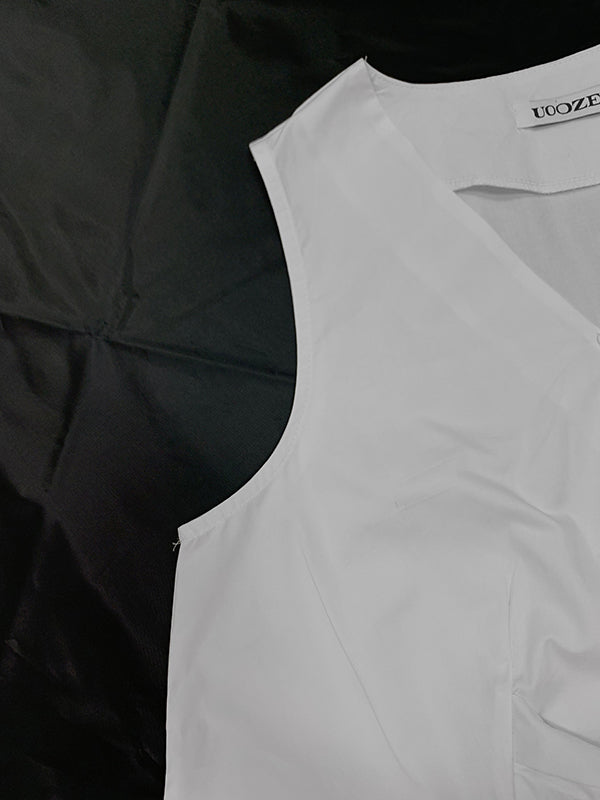 V-Neck A-Line Relaxed Vest