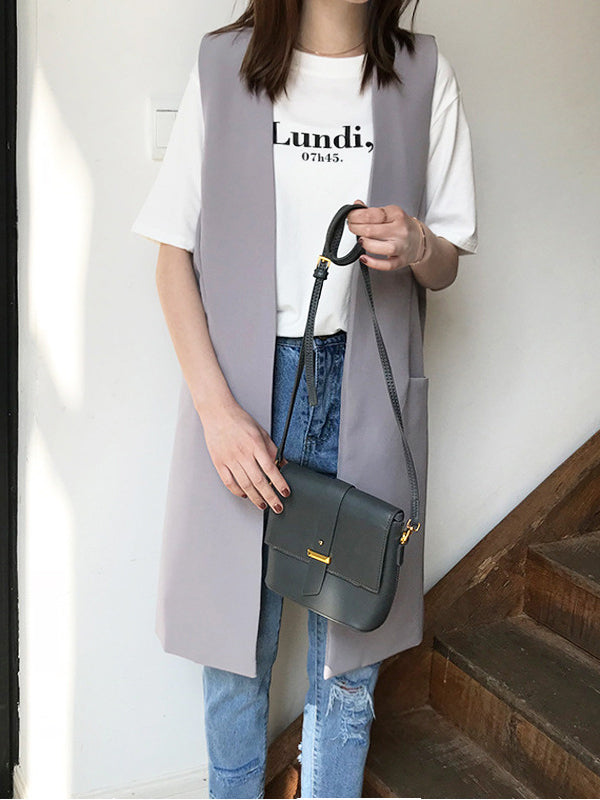 Sleeveless Relaxed Vest