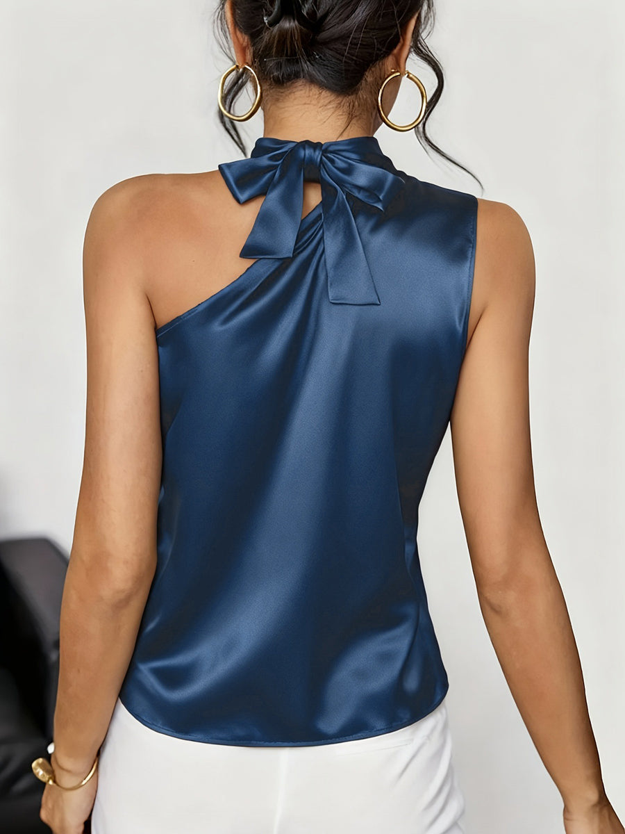 Asymmetric Sleeveless Relaxed Tank Top