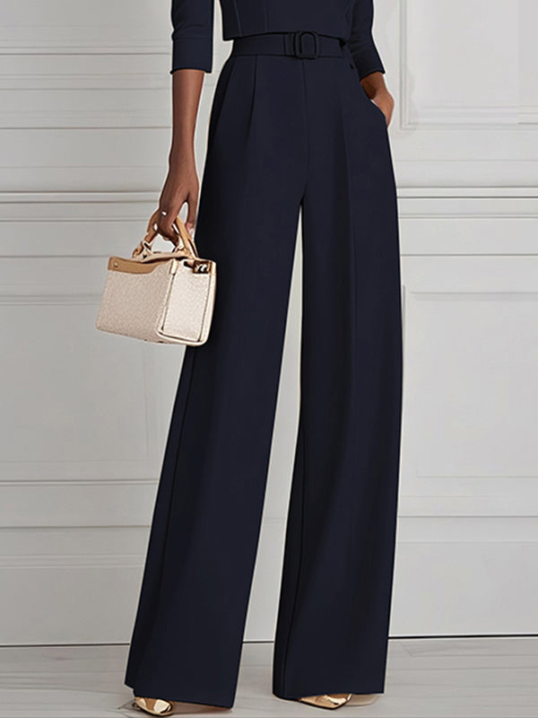 High-Waist Pleated Pants
