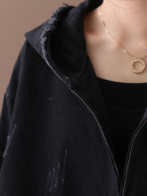 Denim Hooded Jacket