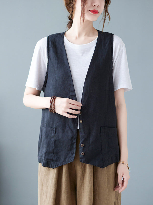 V-Neck Relaxed Vest