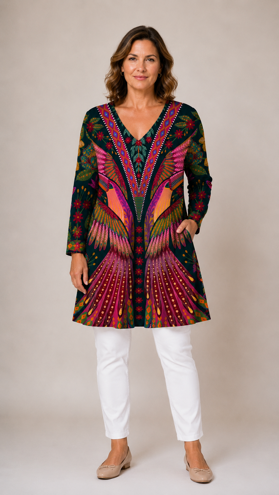 Jayla | Long V-Neck Blouse