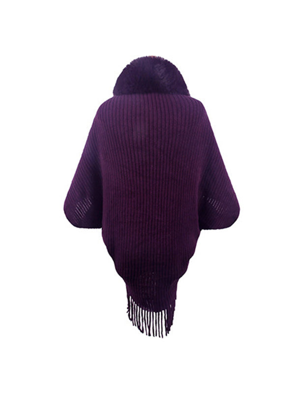 Fringe Batwing Relaxed Cardigan