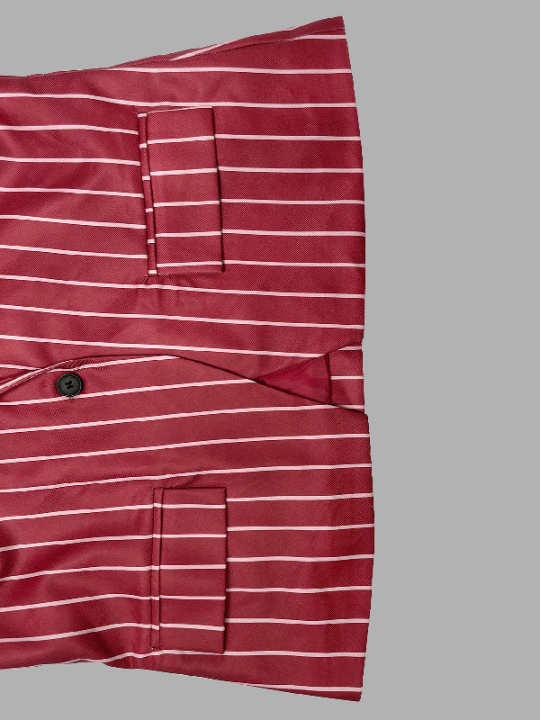 Striped Notch-Collar Long-Sleeve Relaxed Blazer