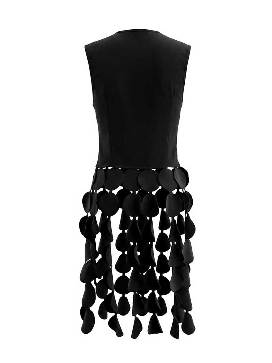 Round-Neck Fringe Sleeveless Tank Top