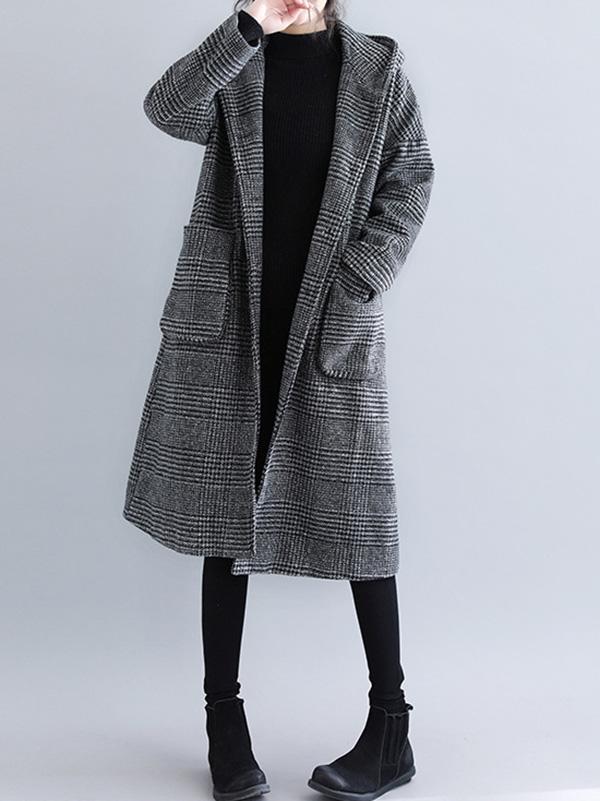 Checked Relaxed Coat