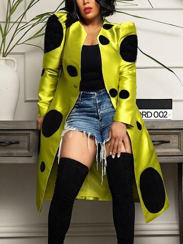Round-Neck Pleated Long-Sleeve Relaxed Jacket
