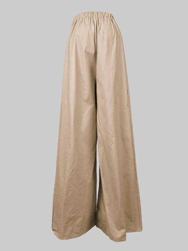 High-Waist Pleated Relaxed Pants
