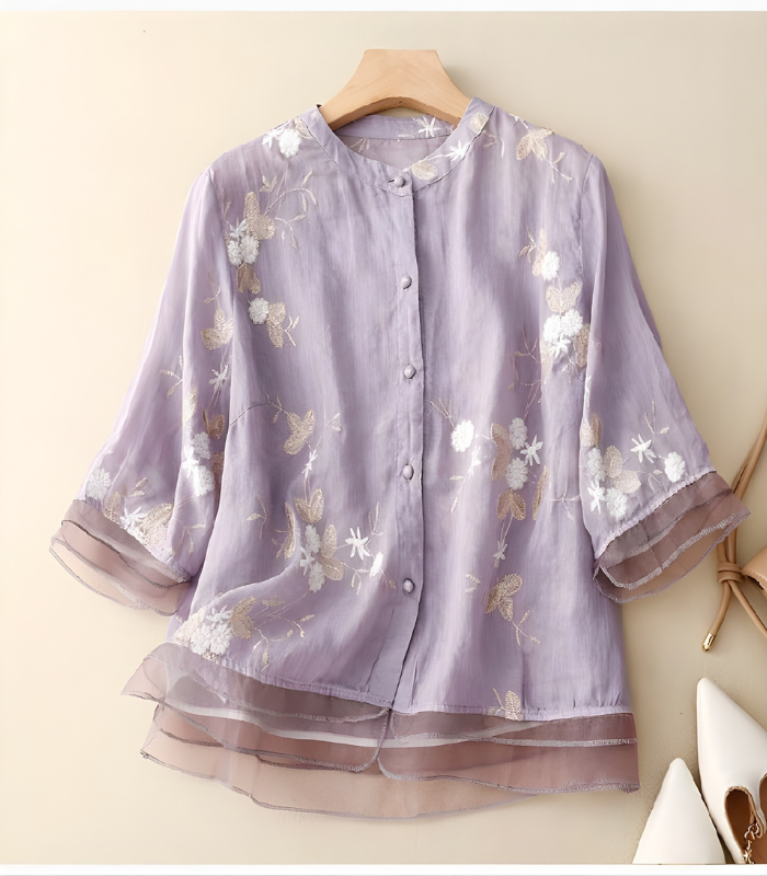 Clarice | Embroidered Cotton Blouse