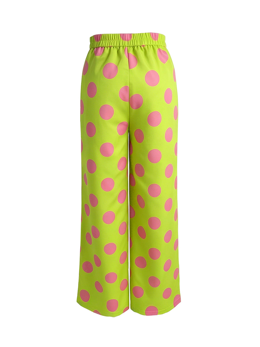 Wide-Leg Button-Detail Pocket Relaxed Pants