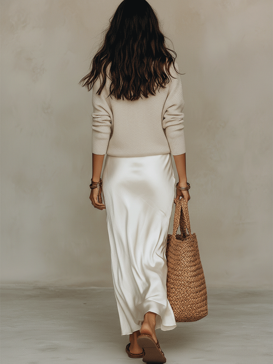Isolde | Knit & Satin Ensemble