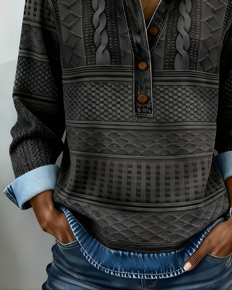 Rowan | Half-Button Collared Sweatshirt